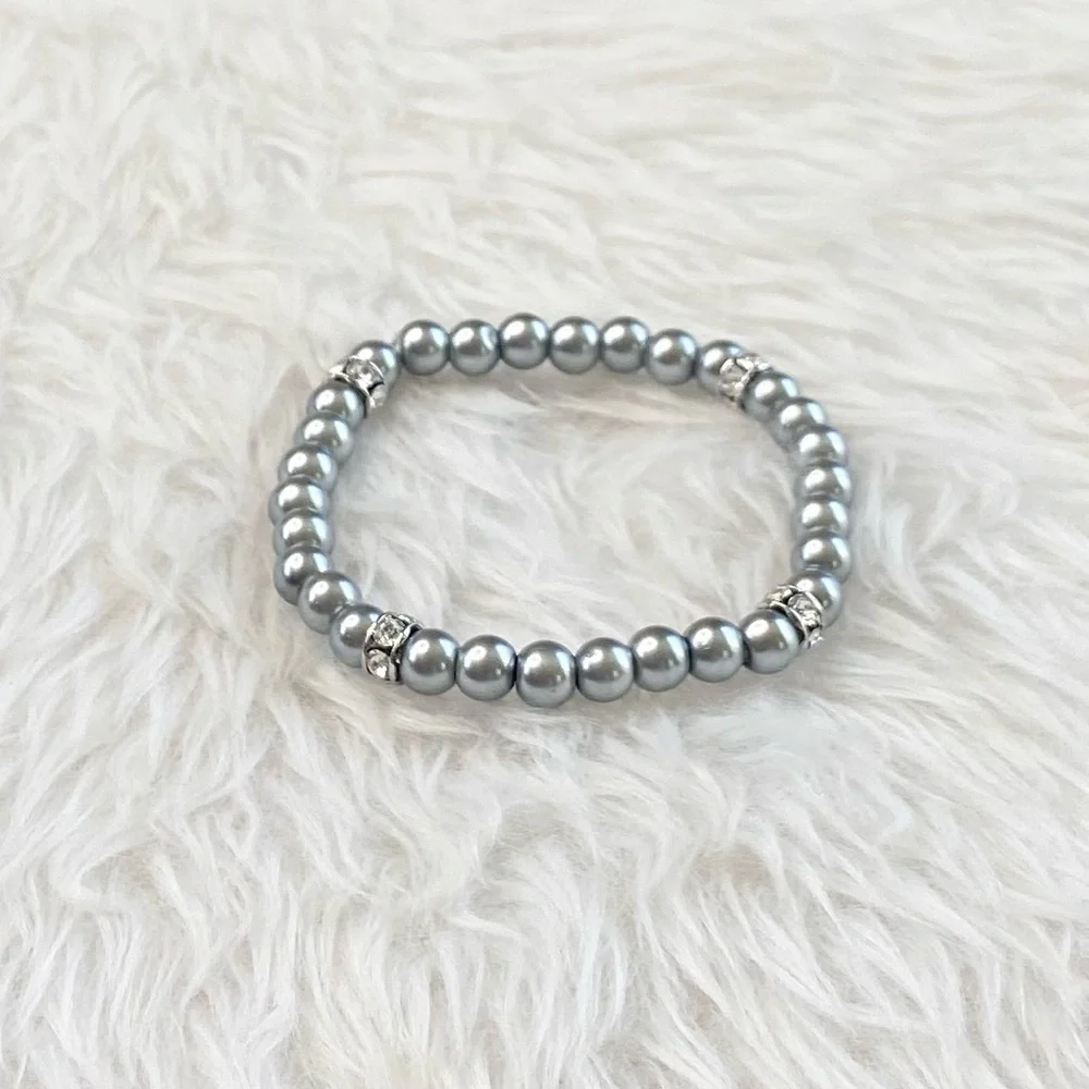 Silver Swarovski Pearl Bracelet